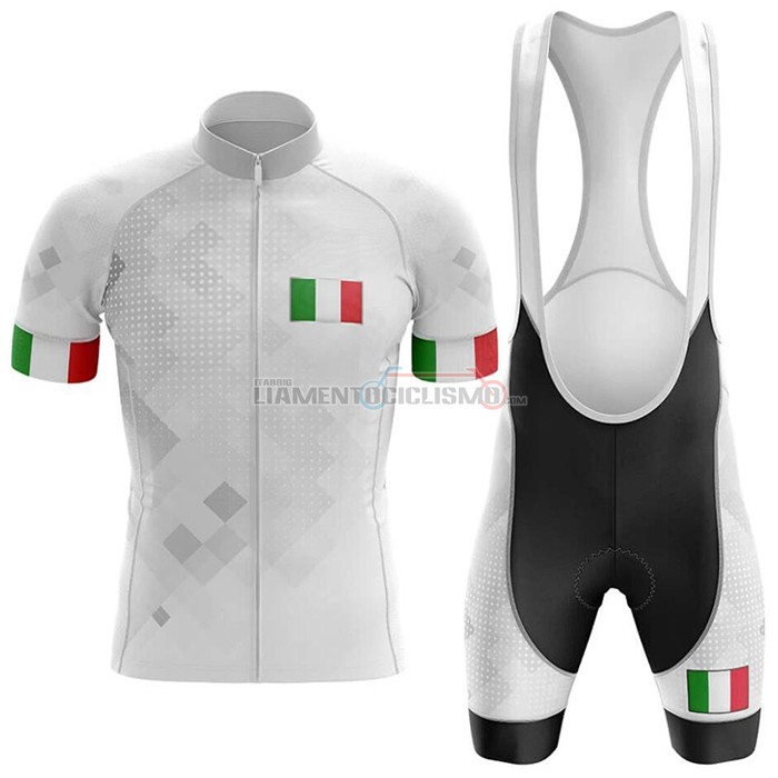 Abbigliamento Ciclismo Italia Manica Corta 2020 Bianco(2)